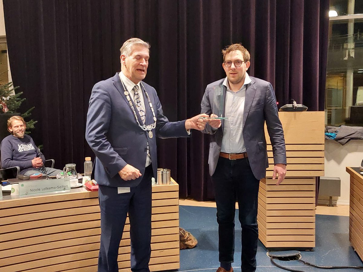 Vanavond is Tim Rooijakkers VVD verkozen als raadslid van het jaar 2022.