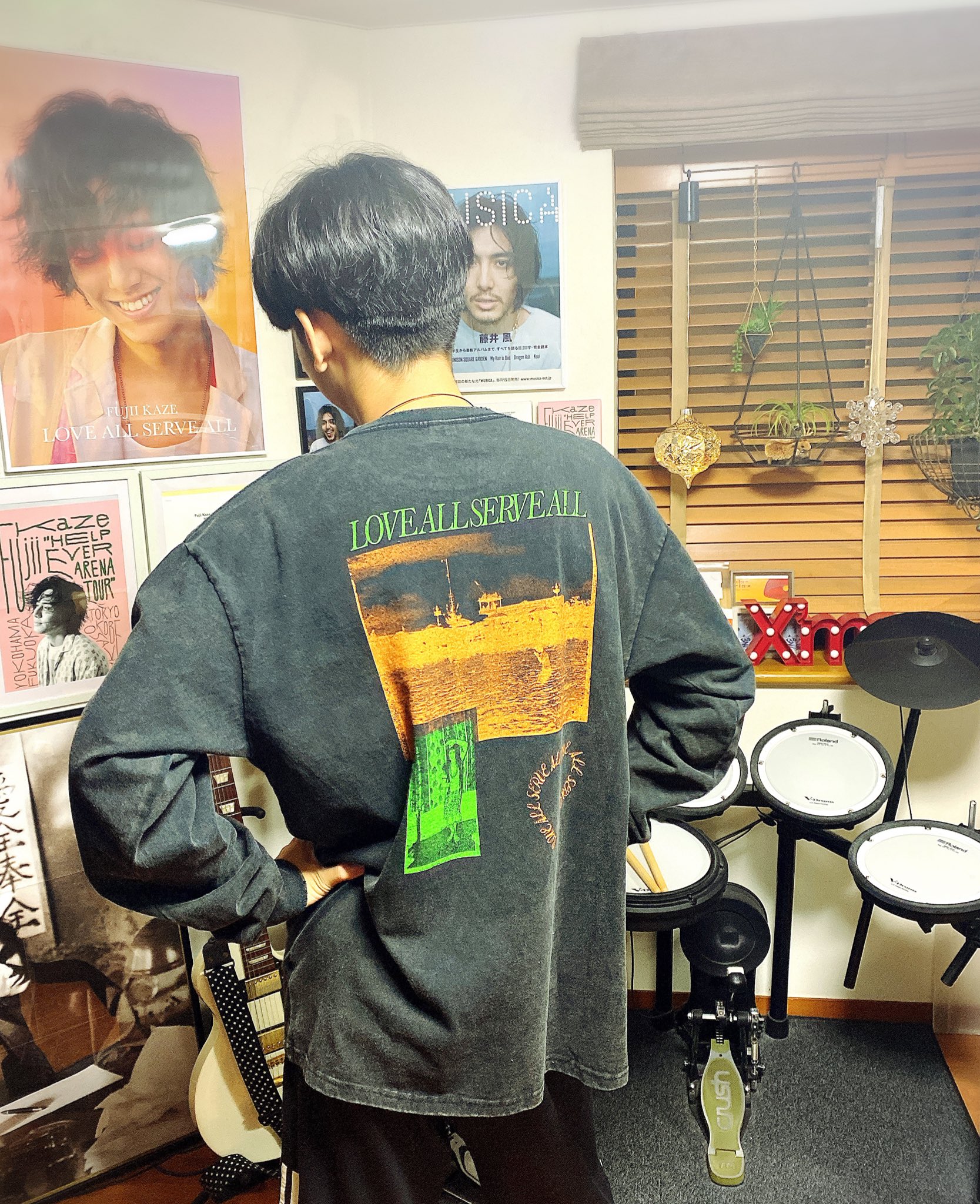 藤井風 ダメージロングTシャツ Mサイズ
