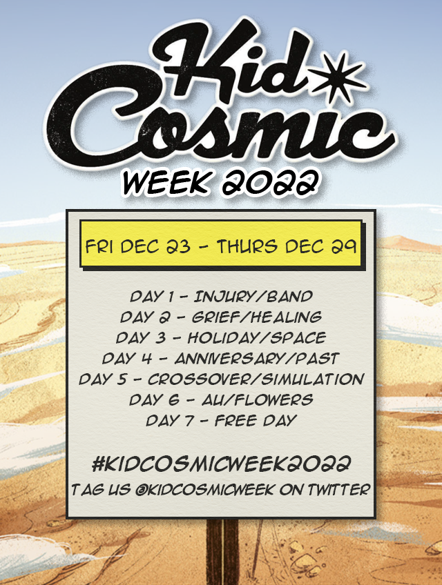 cotcweek's tweet photo. 🍒Kid Cosmic Week is back!🍒

#KidCosmicWeek2022 is from December 23rd - 29th! Here are all the prompts, and the rules are in the replies! https://t.co/JJgyoAg9wM