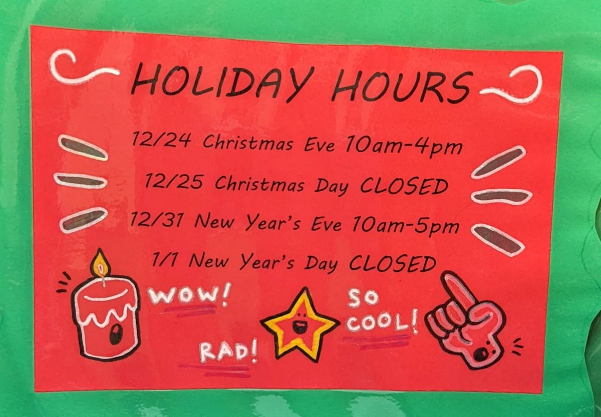 MendelsSF's tweet photo. Upcoming holiday hours..... https://t.co/i1DQG6wvMI