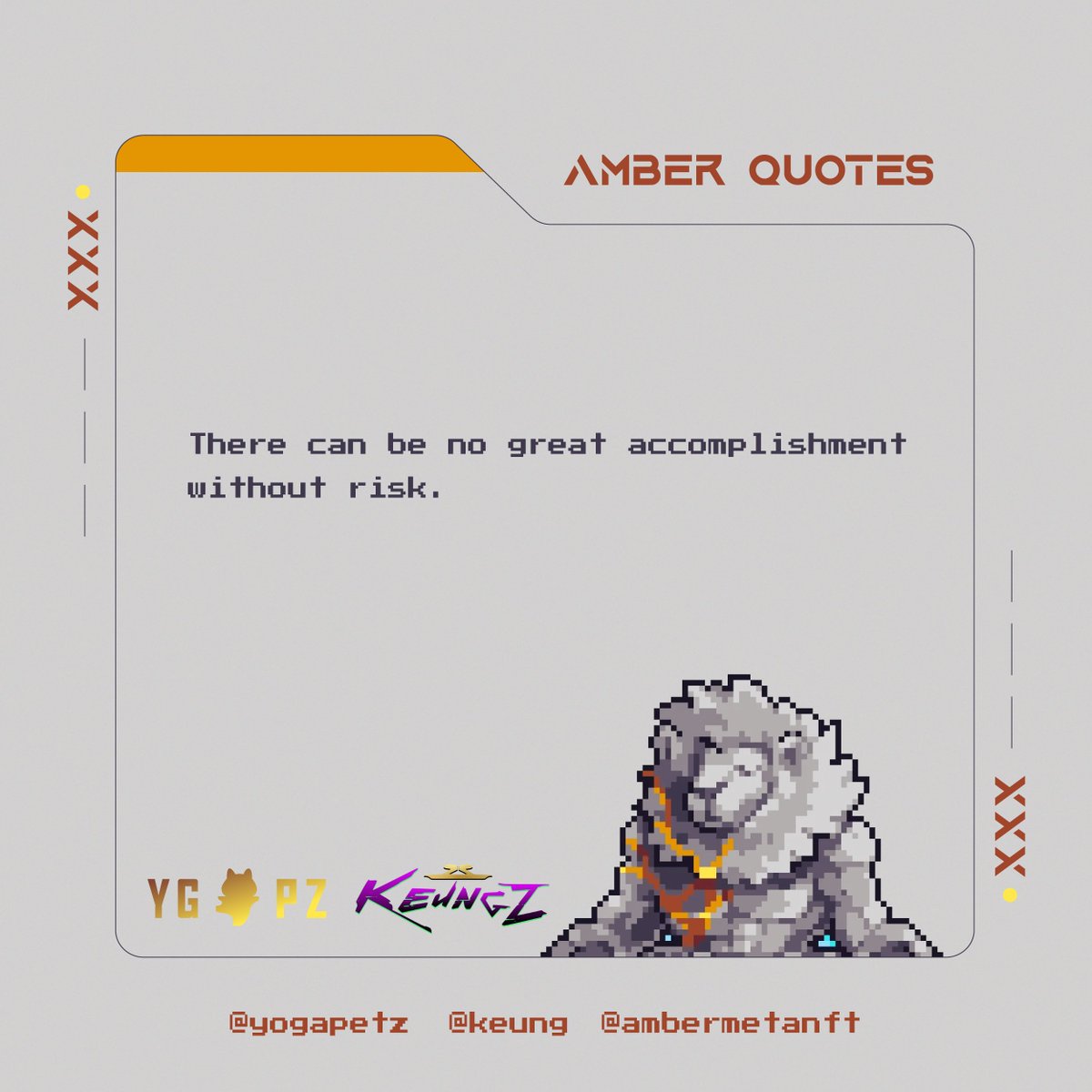 AmberMetaNFT's tweet photo. Set your goal and keep moving forward.
-
'cause we ain't stopping here, we build!
#YGPZ #KzG #Kubz #AmberQuotes https://t.co/Doa8t2KiM8