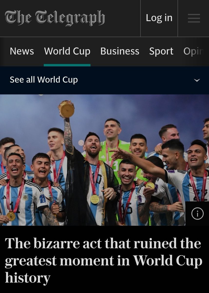 Bob_cart124's tweet photo. The Messi Arab robe/bisht fiasco has taught us all two important messages:

1. Arabs are kind hearted and incredibly generous

2. European journos are ignorant HATERS!

#WorldCupFinal #Qatar #QatarWorldCup https://t.co/lcnrygpDMl
