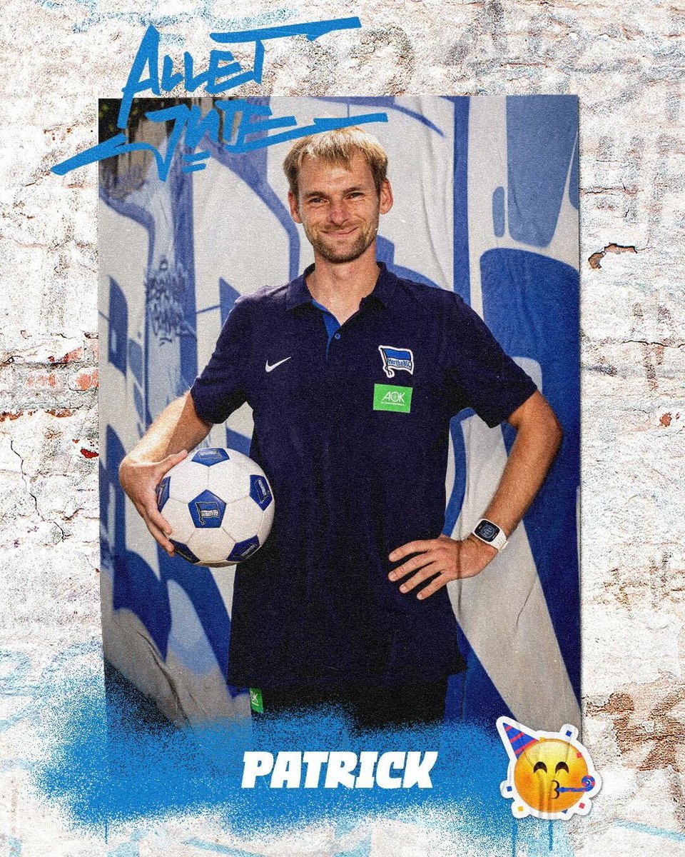 HerthaBubis's tweet photo. Happy Birthday, Patrick #Lehmpuhl! 🎉 Der Co-Trainer unserer #BSCU14 feiert heute seinen Ehrentag. 🎂 Wir wünschen dir nur das Beste, Patrick! 💙

#DieZukunftGehörtBerlin #HaHoHe https://t.co/fcT6CUTgaI