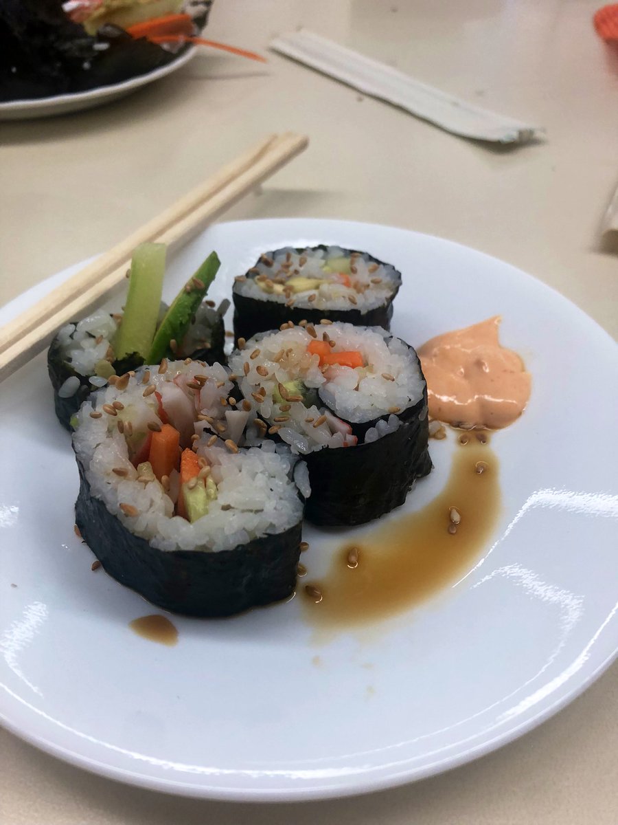 Ms_NCraig's tweet photo. Some yummy foods from HFC students over the last few weeks - Sushi &amp; Ramen 🤩🍜@LaurierSS https://t.co/d7ajvxCNlI
