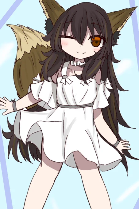 これは白ワンピきつね 
