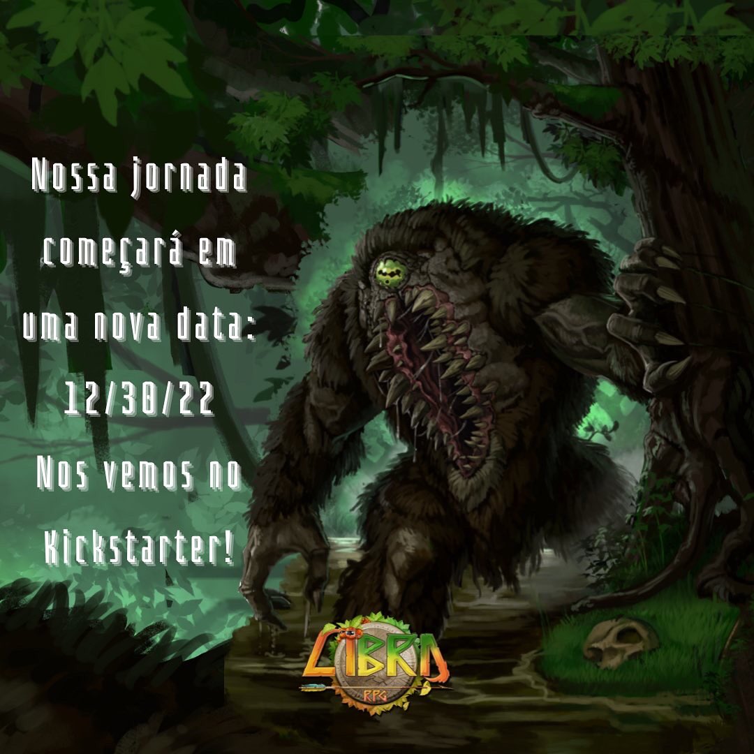 Libra_RPG's tweet photo. Our journey will begin on a new date: 12/30/2022

See you on Kickstarter!

Defend the world of Libra!

•

Nossa jornada começará em uma nova data: 30/12/2022

Nos vemos no Kickstarter!

Defenda Libra!

#rpg #rpgtabletop #trrpg #roleplaygame #brazilianrpg #tropicalfantasy https://t.co/uKLXBI6L0q