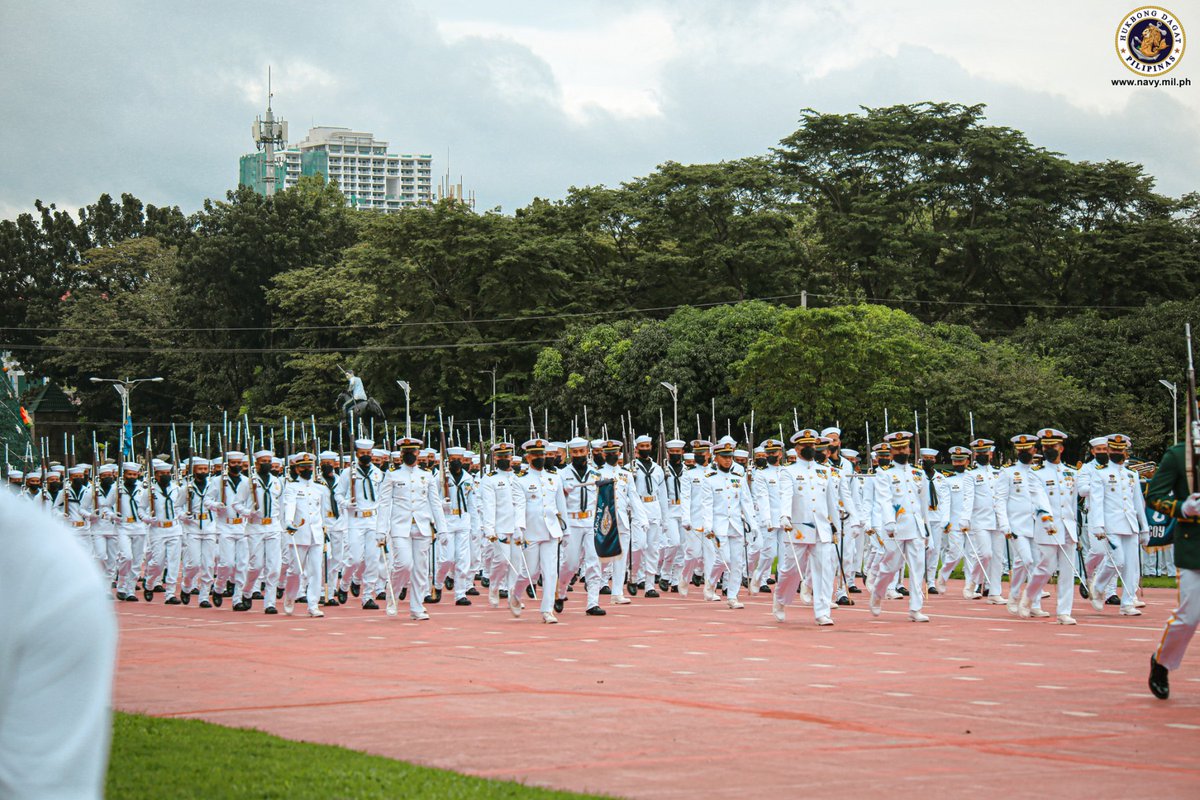 Philippine_Navy's tweet photo. AFP @ 87 | PH #Navy contingent participates in @TeamAFP's 87th Anniversary rites held at Camp Gen Emilio Aguinaldo in #QuezonCity on Dec 19
#AFPat87
#ProtectingtheSeasSecuringOurFuture
#GuardiansofourPreciousSkiesBearersofHope
#ServingthePeopleSecuringtheLand
#AFPyoucanTRUST https://t.co/1OPfGx2Kdc