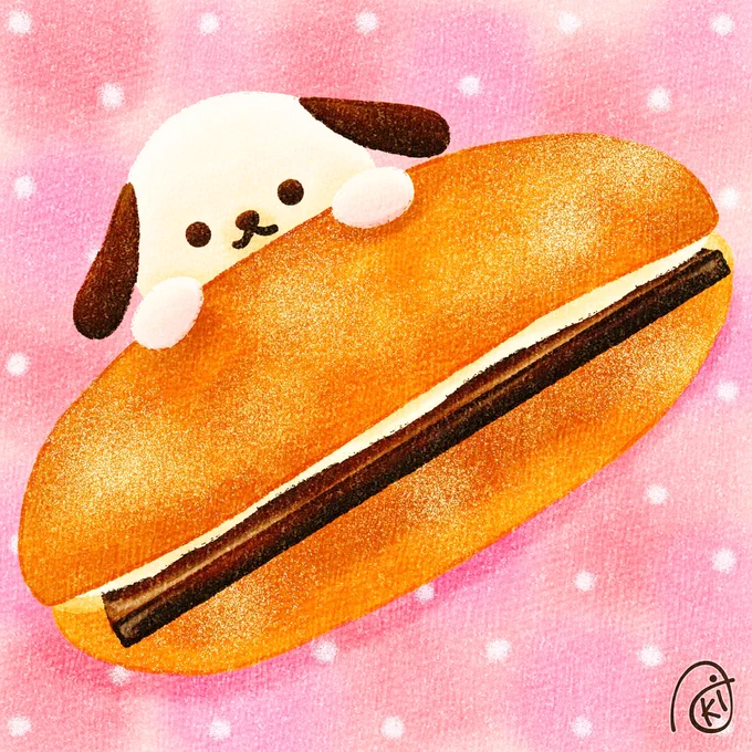 バゲットショコラ #イラスト  #お絵描き  #犬  #わんわん 