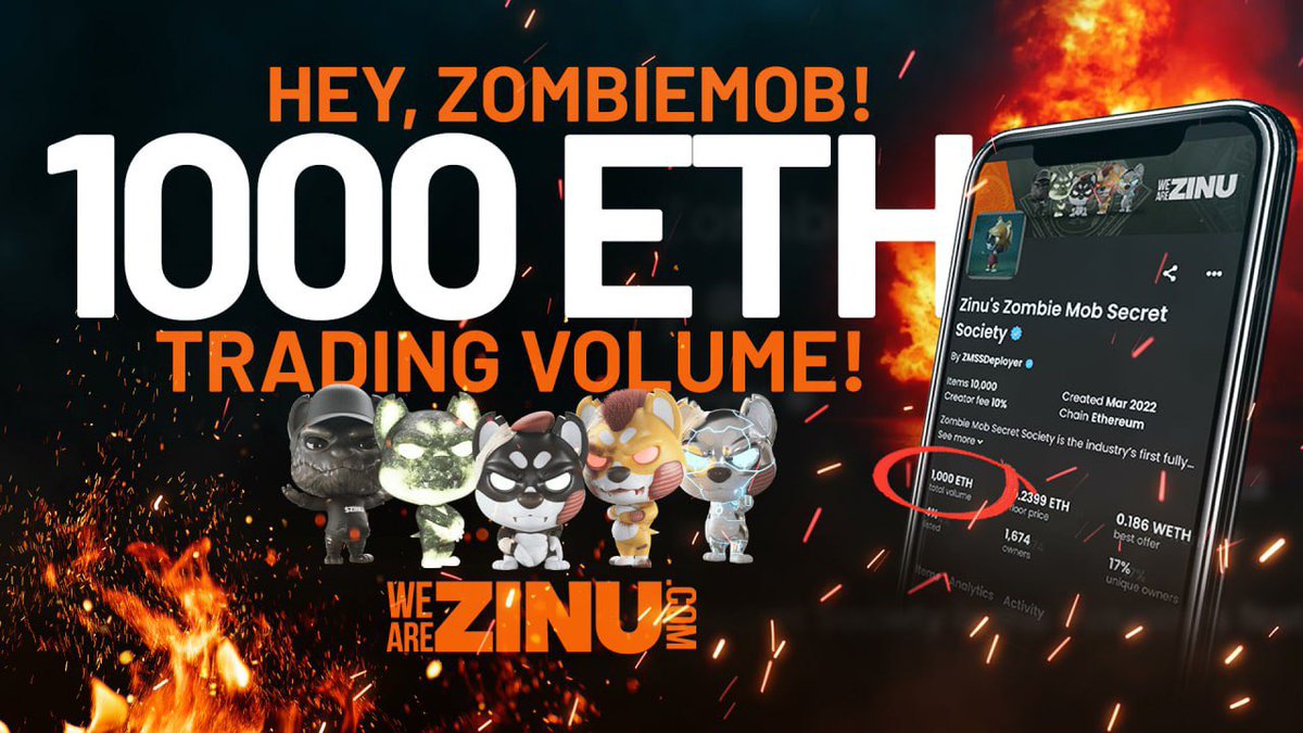 ๐ญ๐๐ก๐จ (@zinutoken) on Twitter photo We want to express our gratitude to all of you for helping us reach such a monumental milestone!
Weโve officially reached 1,000 ETH in total volume on <a href="/opensea/">OpenSea</a> for our one of a kind 3D & fully animated #NFTs.
#ZINU has the best community around!
๐งโโ๏ธ ๐ถ
opensea.io/collection/zomโฆ We want to express our gratitude to all of you for helping us reach such a monumental milestone!
Weโve officially reached 1,000 ETH in total volume on <a href="/opensea/">OpenSea</a> for our one of a kind 3D & fully animated #NFTs.
#ZINU has the best community around!
๐งโโ๏ธ ๐ถ
opensea.io/collection/zomโฆ