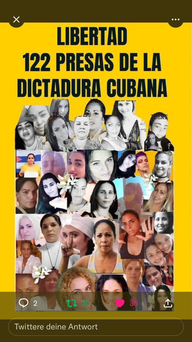 rancanoglenda7's tweet photo. @shakira @shakira En  Cuba tenemos muchísimas mujeres presas por pedir libertad....es el único crimen que han  cometido ....ayúdanos a compartir por favor ..... https://t.co/fMszN0Jjsr