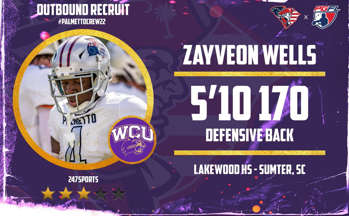 PalmettoPrepMM's tweet photo. 🚨OUTBOUND RECRUIT🚨

2023 DB Zayveon Wells has committed to Western Carolina University.

@ZayveonWells4 

#D1 #BattleOn https://t.co/5x8jxn8im7
