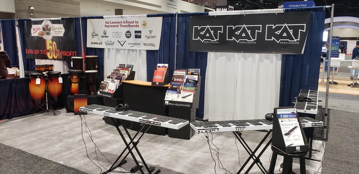 KATDigitalDrums's tweet photo. Come visit Dave Cywinski and try out our MalletKat GS tomorrow and Wednesday at our KAT Percussion booth that we are sharing with our sister brands under the @HalLeonardCorp umbrella for The Midwest Clinic

 We are at Booth 737!

#themidwestclinic2022 #halleonard #katpercussion https://t.co/RKt6qcEkZc