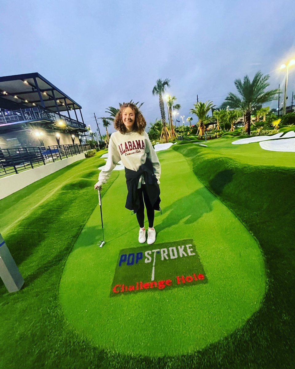 superbrowns44's tweet photo. Audrey getting ready for @DriveChipPutt at the Katy @PopstrokeGolf.  @TigerWoods https://t.co/qp0EuQ7FWq
