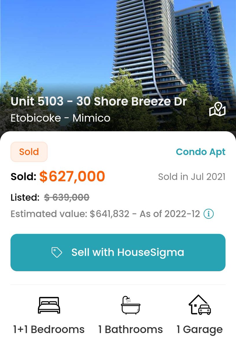 TOHousingSmash's tweet photo. But it's on the 51st floor with a lovely view! 🤣

5103-30 Shore Breeze, Mimico

-Sold July 2021 for $627,000
-Just Re-Sold for $595,000

#CondosGoByeBye
#tore https://t.co/GLf9mnoNvg