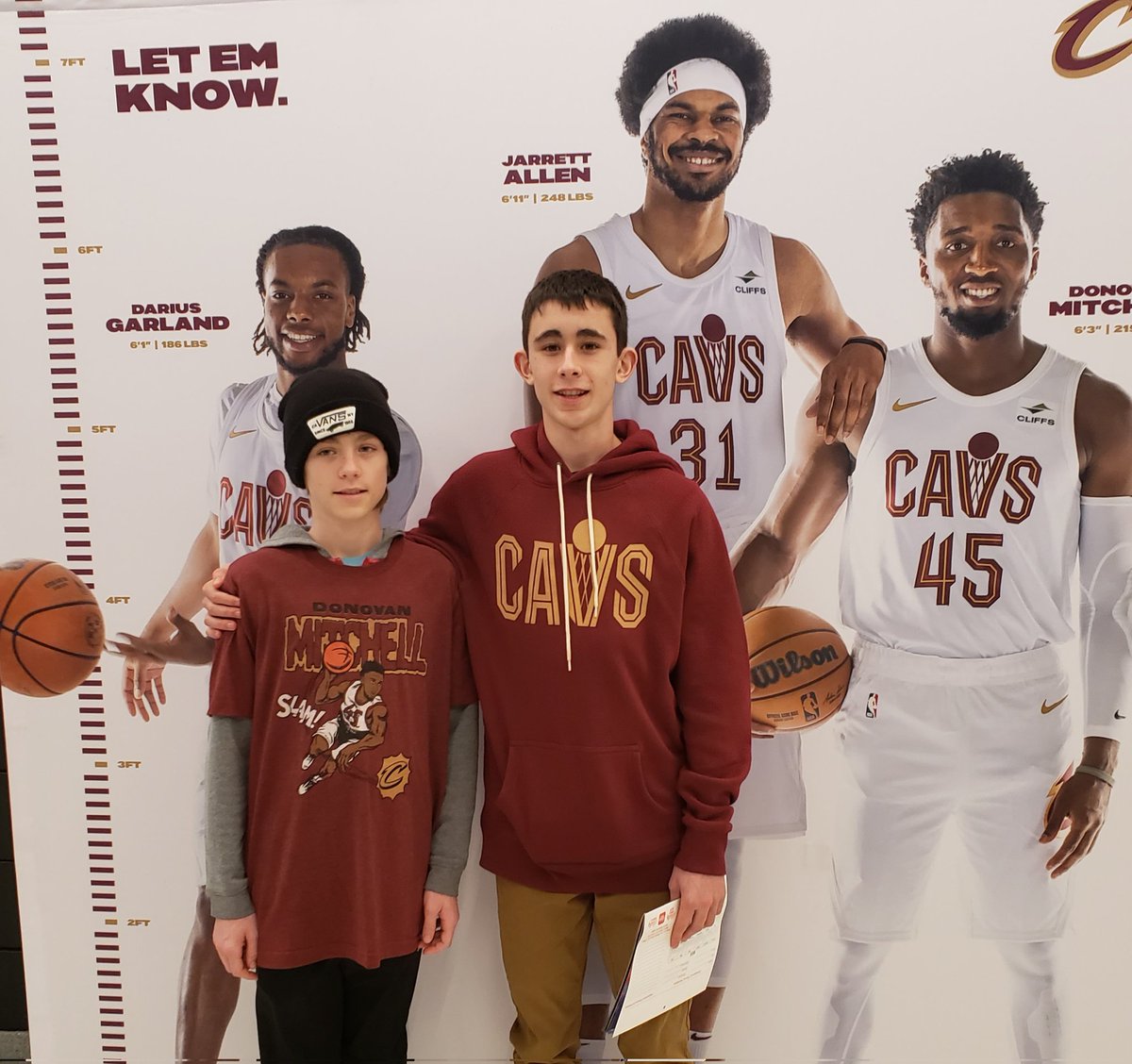 These two are pumped for a W.  Go Cavs!! #LetEmKnow