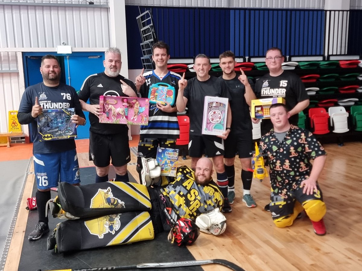 Great way to end the year with the Annual Charity Christmas Cup and the coming together of Thunder &amp; <a href="/SkipratsBHC/">Aberdare Skiprats</a>

Congrats to Scrooges (Pic 3) on winning the final 1-0 vs The Snowmen

Entry fee above hall rent going to Charity along with donation of new toys to <a href="/ToyboxProjectUK/">ToyBox Project</a>