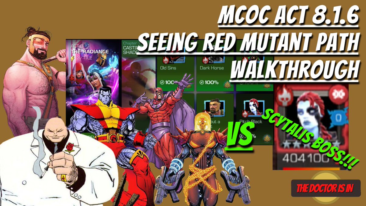 Yuriuspapers201's tweet photo. @MarvelChampions @MCOCSummoners @marvel
MCOC Act 8.1.6 Seeing Red Path and Scytalis Boss Walkthrough #mcoc #scytalis #how
https://t.co/sLBBQlQM5n https://t.co/CRugvCOaId