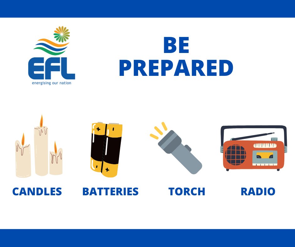 REMEMBER, CYCLONE SEASON IS HERE! Make sure to keep batteries, candles, a torch, and an emergency battery-operated radio on hand in case there is an unplanned power outage. Disasters do happen, let’s be prepared! #EnergyFijiLimited #TeamFiji #Fiji #FijiNews #ElectricalSafety
