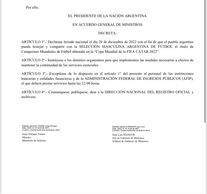 Josecitors's tweet photo. Ahora si! llegó el DNU de @alferdez donde confirma el FERIADO NACIONAL

👉🏼 @OsvaldoJaldo dijo que no adhiere la provincia

👉🏼 En Septiembre Diputados del @FrenteDeTodos habían denunciado por sedición al Gobierno de Mendoza por no adherir al Feriado Nacional por el atentado a CFK https://t.co/VPztoYvoVW