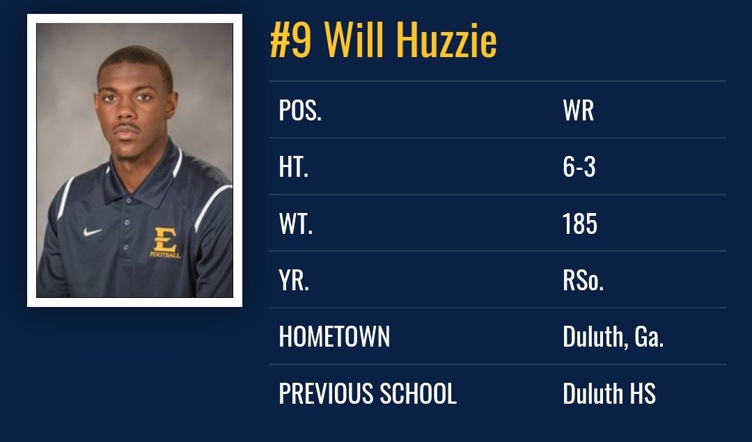 East Tennessee State WR Will Huzzie entered the transfer portal; he finished the 2022 season with 42 rec for 541 yards and 6 TD; earned All-American and All-Conference honors while at ETSU <a href="/iamwillhuzzie/">William Huzzie 🎰🎲</a>