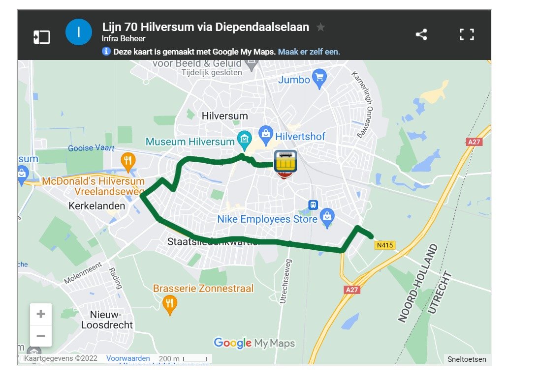 En hier waarom Hilversum slecht gebouwd is, een straatje dicht en gelijk omrijden door de halve stad om bij het station te komen.