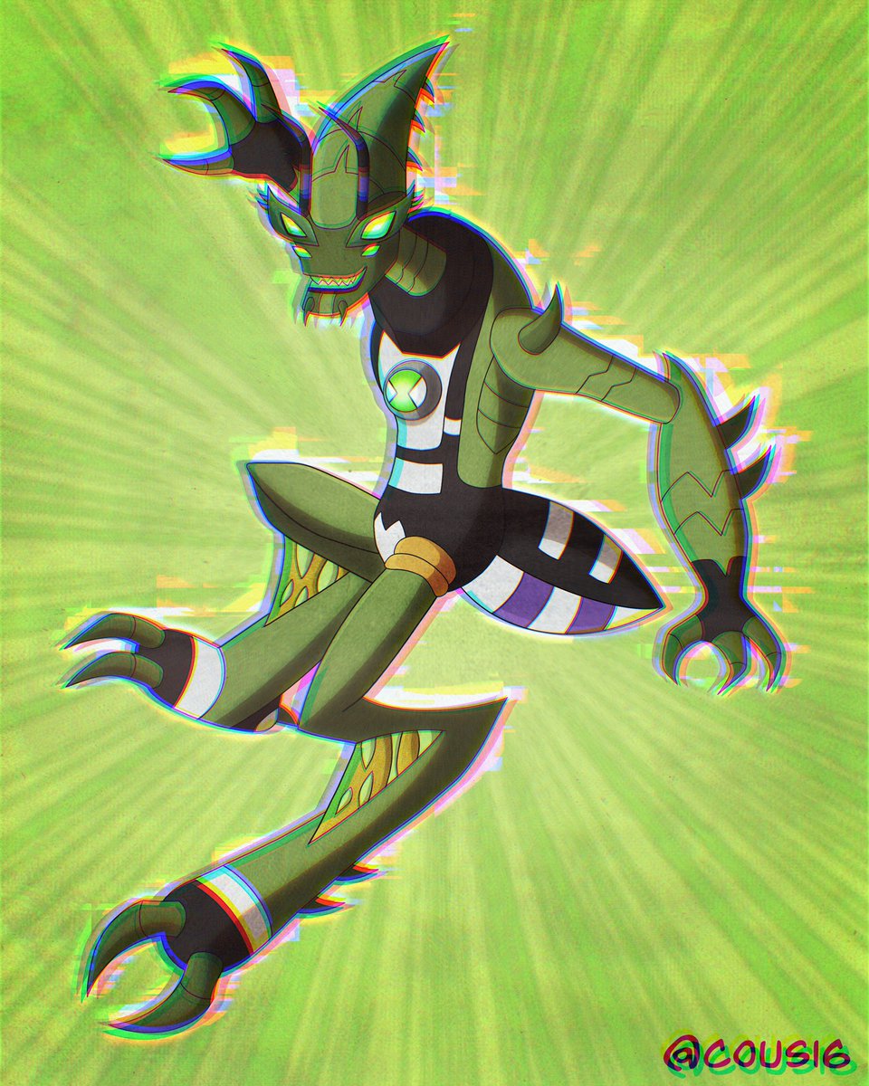 Cous161's tweet photo. CRASHHOPPER 💥🦗

#ArtistOnTwitter #art #artwork #digitalart #illustration #procreate #Ben10 #creaturedesign #alien #crashhopper https://t.co/6MWNuIHwWW