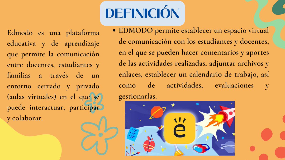 Alison34031687's tweet photo. Conocías sobre la aplicación EDMODO? Aquí te dejo un poco de información que te puede servir 🥰
#EDMODO
#PedagogiadelasCienciasExperimentales #Productos #Multimedia #tic #Ntic #docenteTic #LMS #audiovisuales  #educacion @jorgearmi20  @experimenutmach https://t.co/XxaQl3lie5
