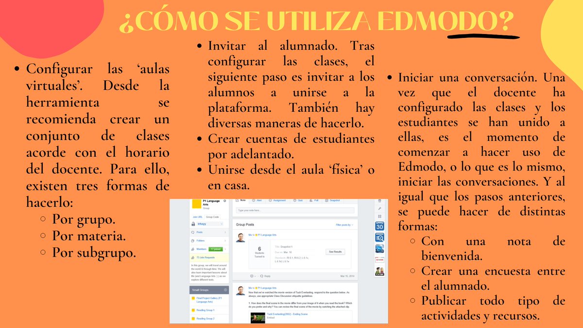 Alison34031687's tweet photo. Conocías sobre la aplicación EDMODO? Aquí te dejo un poco de información que te puede servir 🥰
#EDMODO
#PedagogiadelasCienciasExperimentales #Productos #Multimedia #tic #Ntic #docenteTic #LMS #audiovisuales  #educacion @jorgearmi20  @experimenutmach https://t.co/XxaQl3lie5