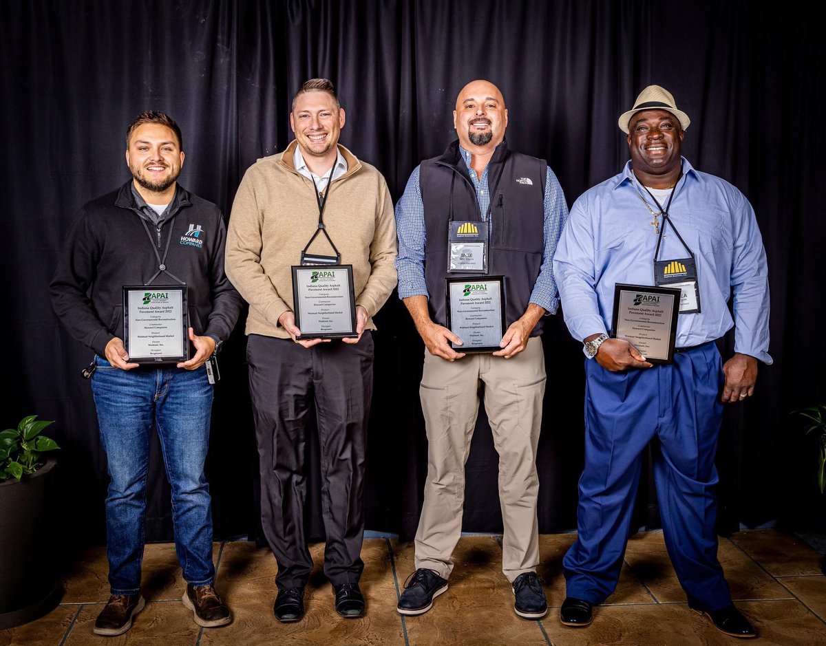 HowardCompanies's tweet image. Howard Companies was the recipient of its first @AsphaltIndiana quality award.  We also had several team members who were recipients of safety awards. 
​
​As we continue this journey, we can’t thank our team enough for putting a quality and safety first.