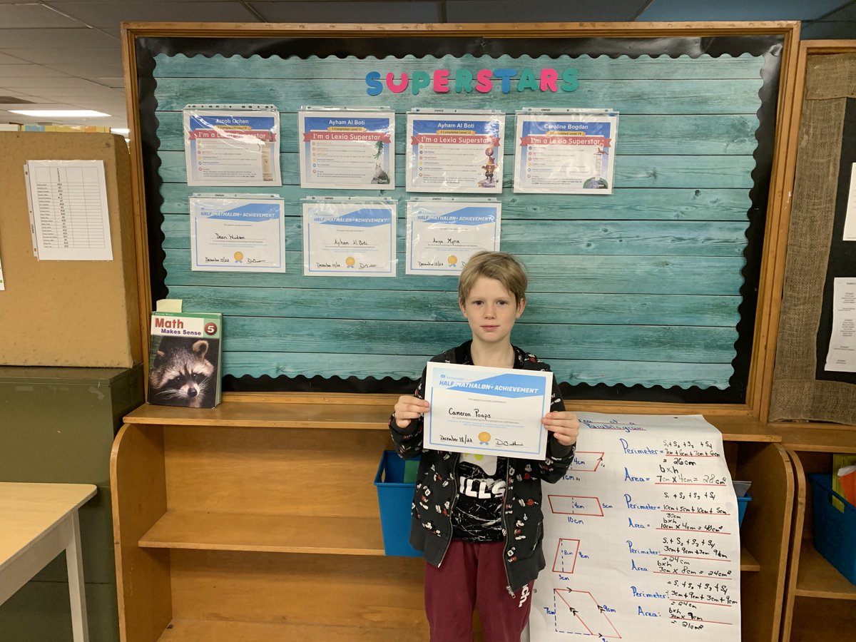 Another Superstar joins our Superstar Board!! Congratulations, Cameron, on completing his Knowledgehook Half Mathalon! Keep up the hard work!@RosevillePSWind <a href="/gecdsbpro/">GECDSB PR</a> <a href="/knowledgehook/">Knowledgehook</a>
