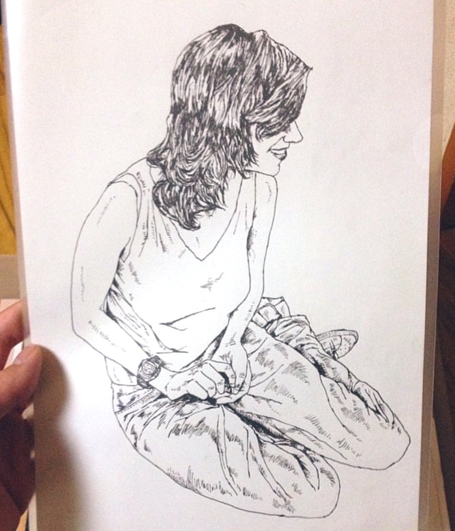 二十歳過ぎ頃?に描いてた絵。当時から思いつきで描きたいものを描きたいように描いてたのがわかる。今もそうだから、これはもうどうしようもないんだな。 