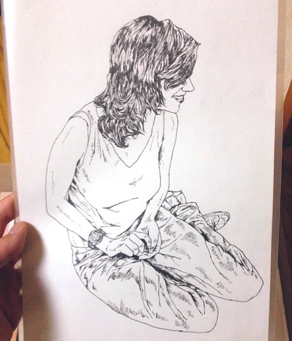 二十歳過ぎ頃?に描いてた絵。当時から思いつきで描きたいものを描きたいように描いてたのがわかる。今もそうだから、これはもうどうしようもないんだな。 