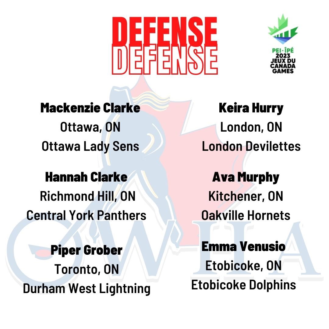 The OWHA is proud to announce the roster for the upcoming 2023 Canada Winter Games in Prince Edward Island! Congratulations to all Players and Coaches selected! 👏🏼