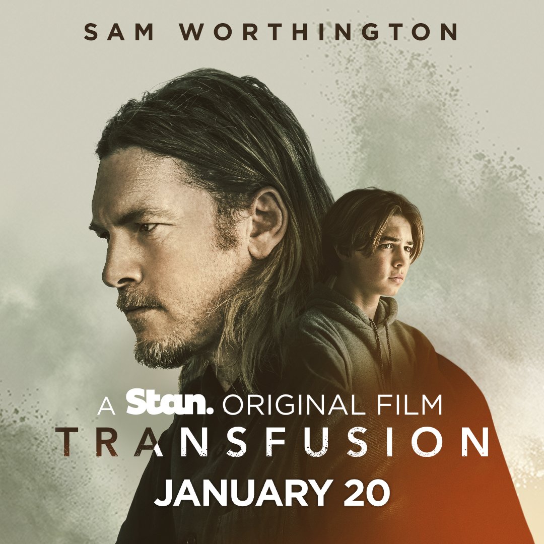StanAustralia's tweet photo. Just one month until Sam Worthington lands on your screens in The Stan Original Film Transfusion. Add it to your watch list. #TransfusionOnStan #StanOriginals https://t.co/Z04EUl5qUH