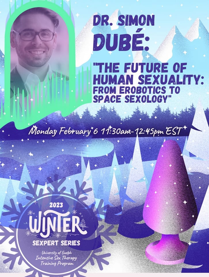 SciDub11's tweet photo. Happy to present on #Erobotics and #SpaceSexology for the University of Guelph's Intensive Sex Therapy Training Program! #SexpertSeries #SexTherapy https://t.co/7ryFjpcGaL