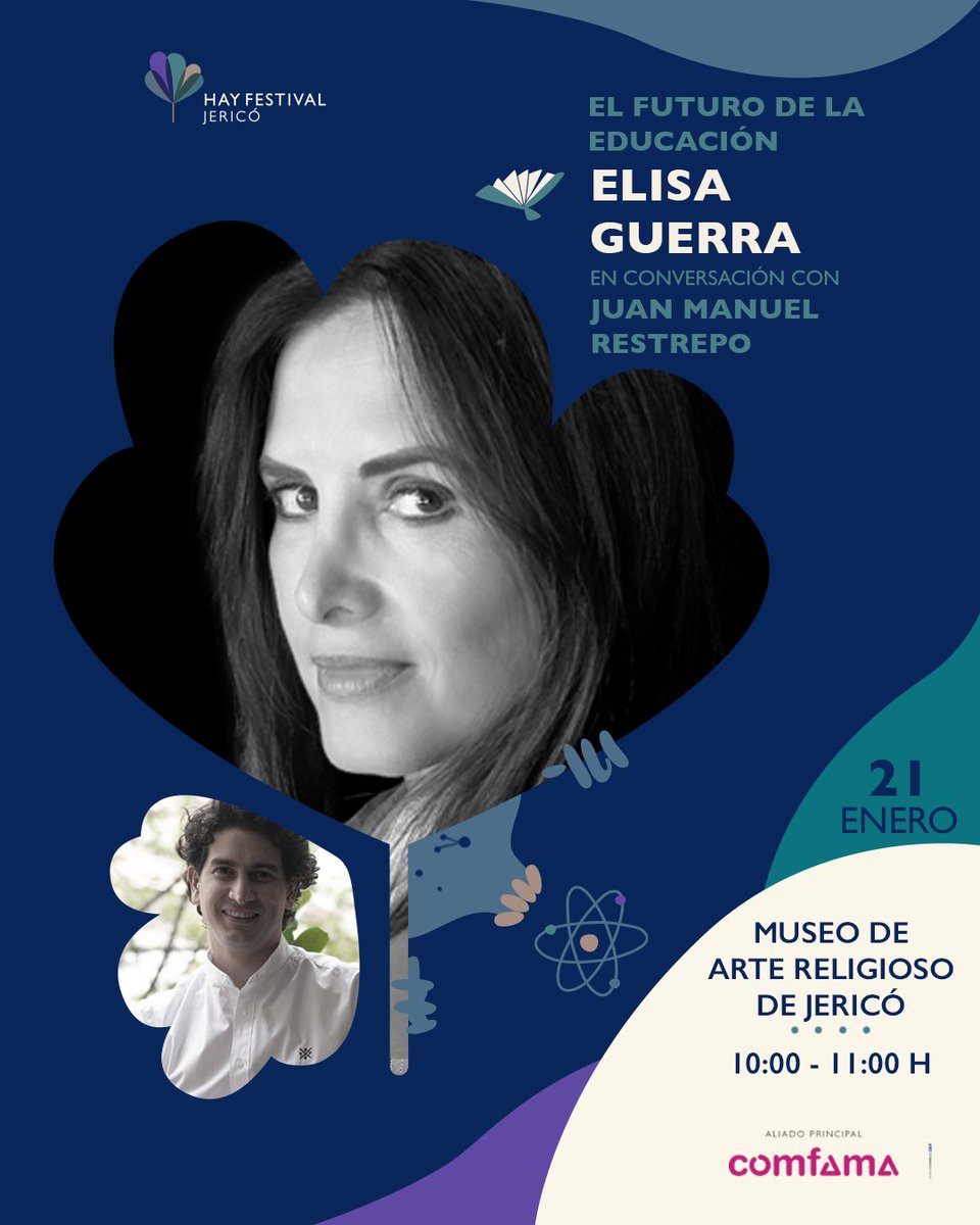 hayfestival_esp's tweet photo. 📚Construye el futuro de la educación en #HayJericó23. 

La educadora e investigadora mexicana @ElisaGuerraCruz conversará con @juanmrestrepo sobre cómo establecer nuevos sistemas que garanticen una oferta educativa. 

🔍Programa completo en: https://t.co/ijulnaYow3 @Comfama https://t.co/ByBz9reB6f