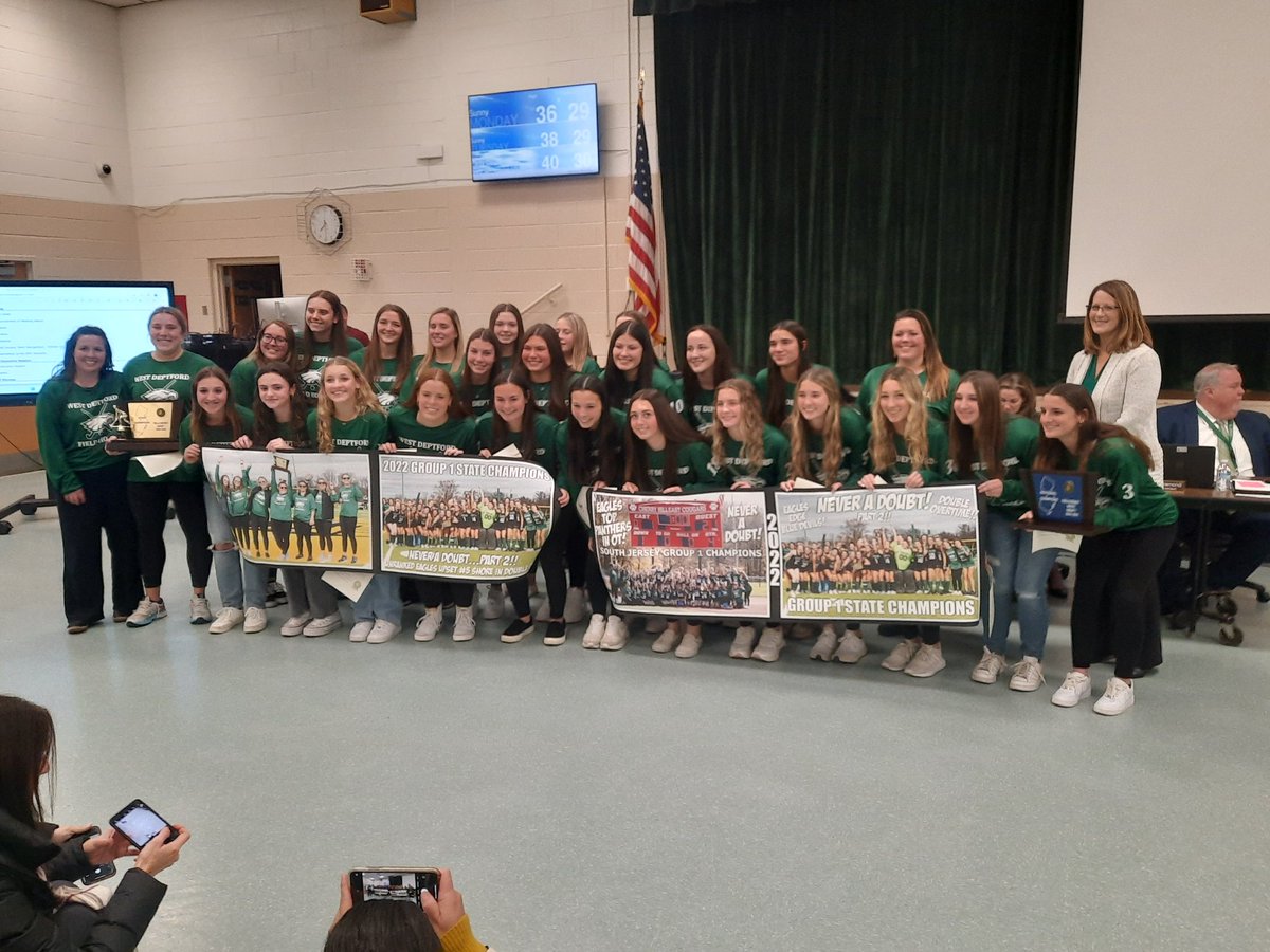 CONGRATULATIONS TO THE 2022 WDHS STATE CHAMPIONSHIP FIELD HOCKEY TEAM WHO WAS RECOGNIZED @ TONIGHT'S BOARD OF EDUCATION MEETING!