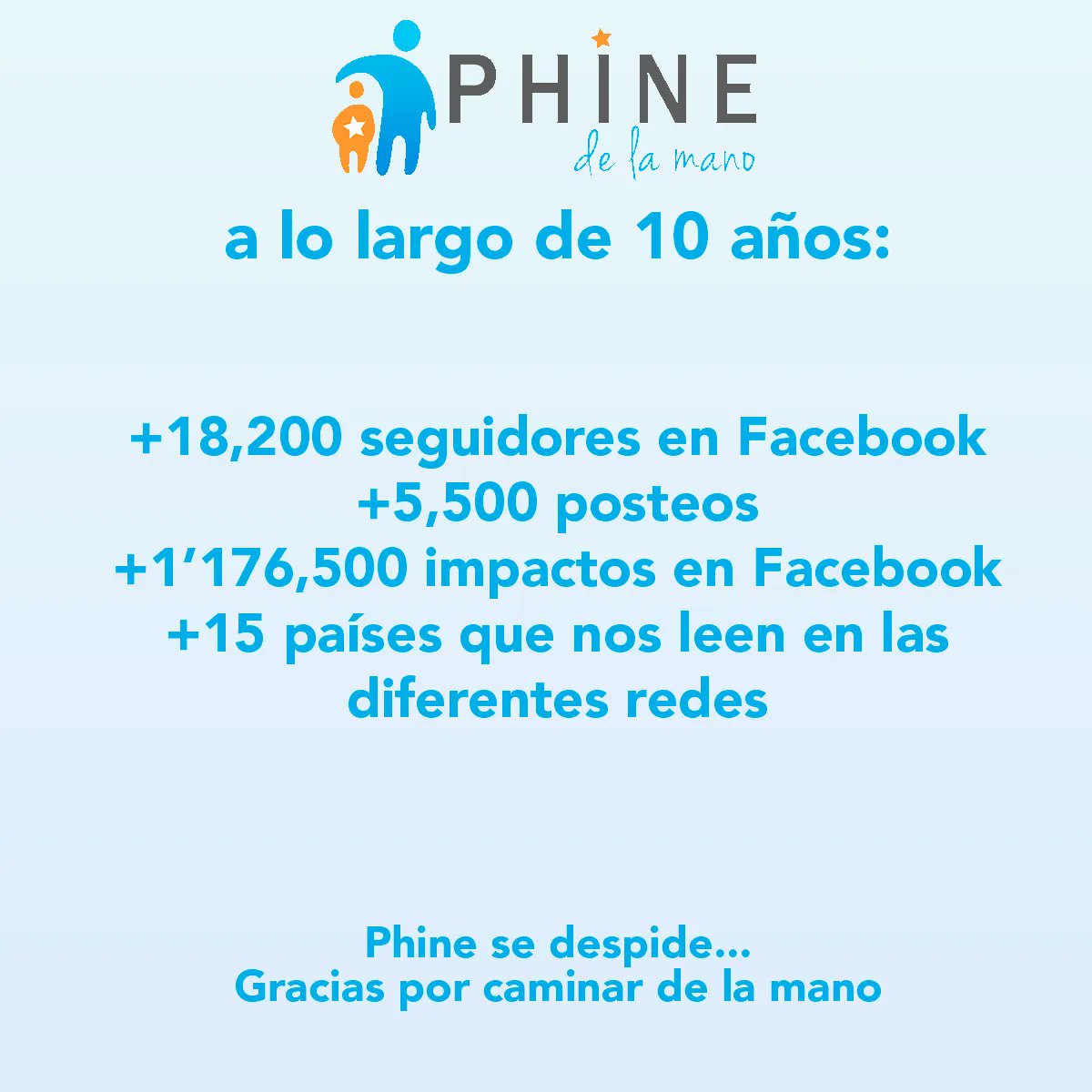 PHINE se despide…
Gracias por caminar de la mano
#SomosPhine
