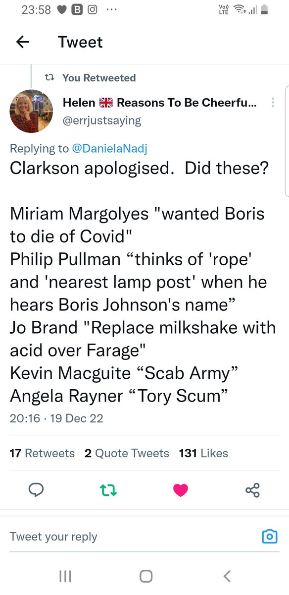 Kimarielennon's tweet photo. @ChrisGPackham @RealDeniseWelch Were you outraged with these👇 people's hate or do you just pick and choose?! #Hypocrisy https://t.co/MbP6spFPLn