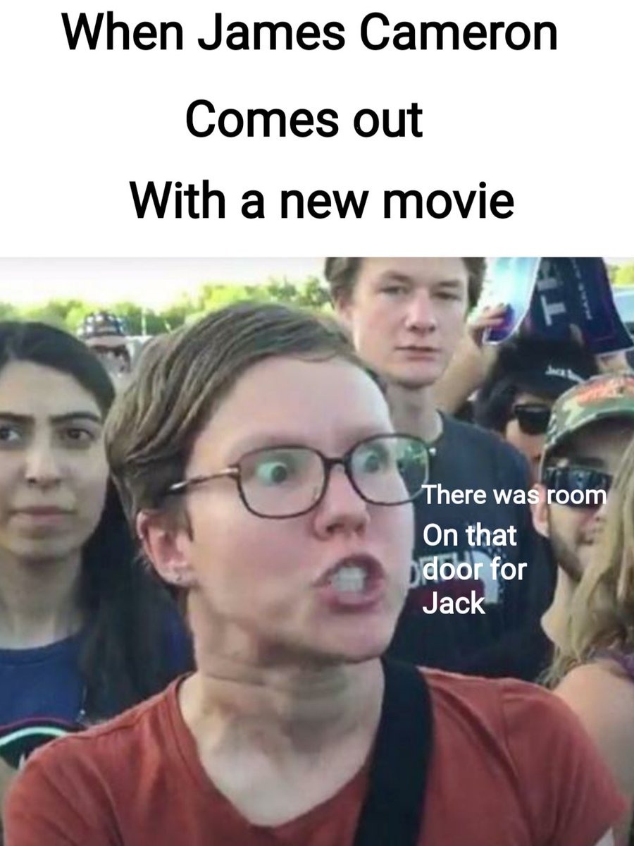 P0pSoda's tweet photo. I swear its like clock work ! Every time. #avatar #AvatarTheWayOfWater #JamesCameron #titanic #jackcouldhavemadeit #door #triggered #MEMES https://t.co/c1zP8jQHXA