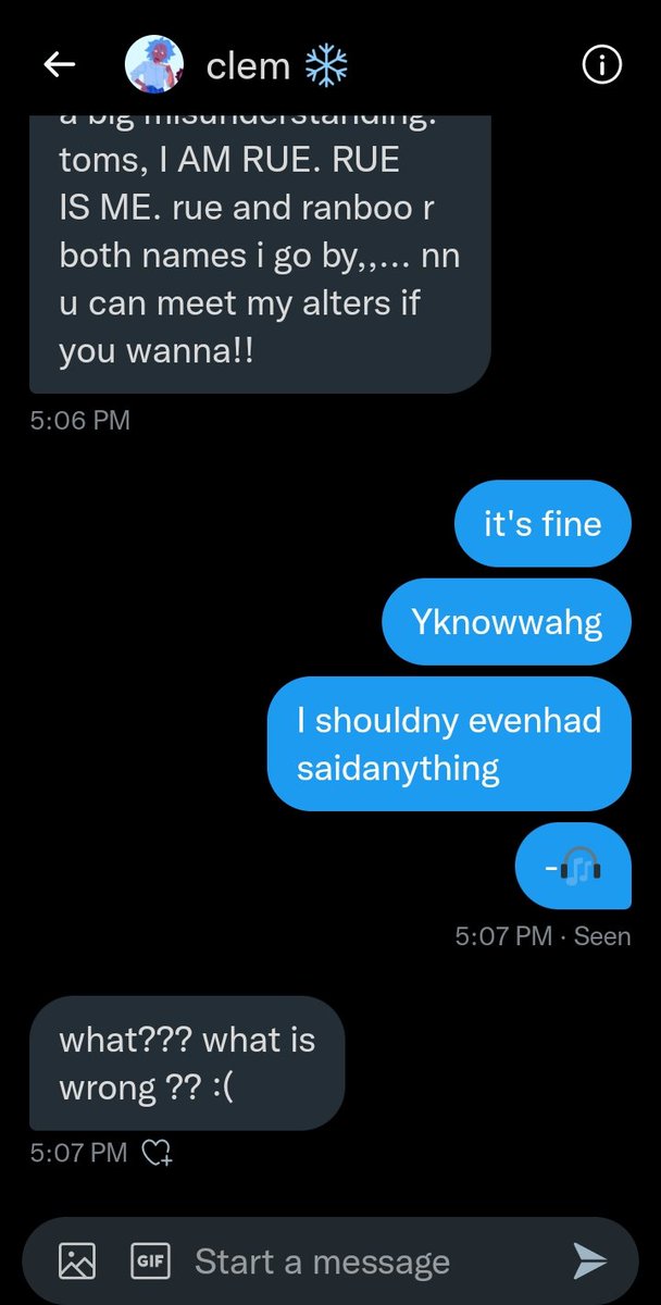 C4ZIN0's tweet photo. Tommy confronted her not ever messaging them, saying it was the manic episodes, and other stuff. It wouldn't make sense to just never talk about the person again, and then say your single. Anyways a warning before we leave for a better view out to the world. https://t.co/aj9LtbuaHC
