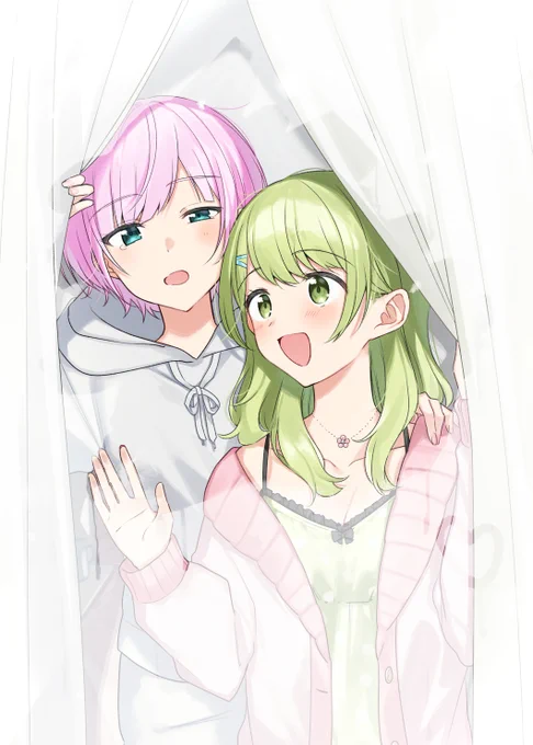 見て見てリーちゃん!雪降ってる!! 