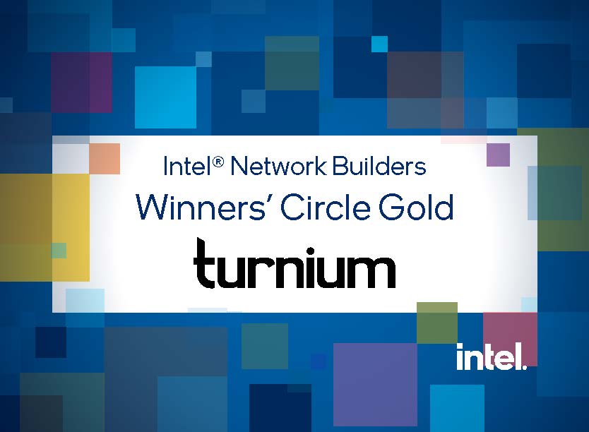 Turnium's tweet photo. Thanks Intel® Network Builders for our Winners’ Circle Award!  We're excited to keep on accelerating #5G and virtual #NetworkTransformation with #IntelBuilders ecosystem #EdgeComputing https://t.co/HAdQOd4IR6
