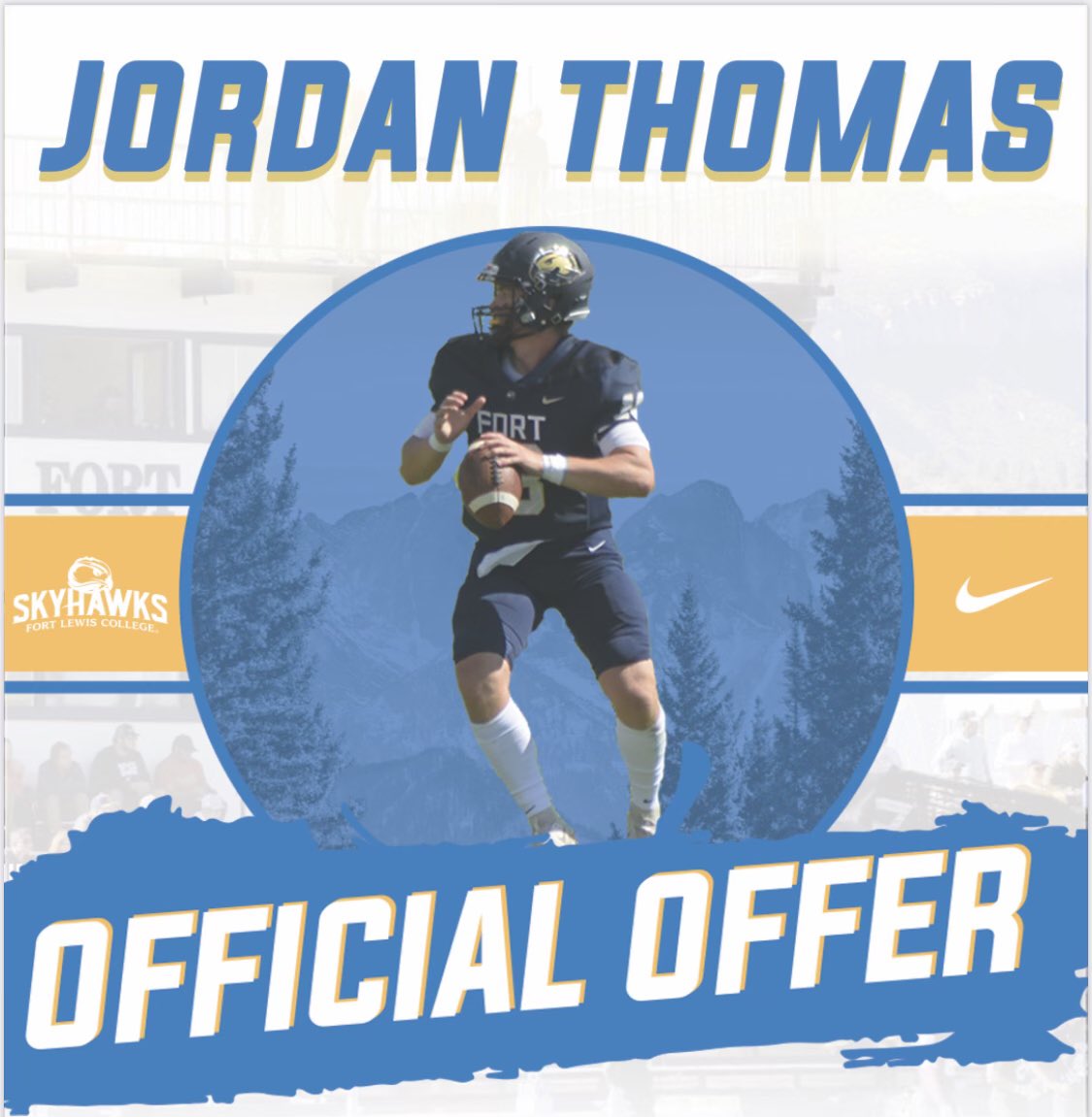 Blessed to receive an offer from Fort Lewis. Thank you <a href="/Coach_SBrown/">Spencer Brown</a> for the opportunity 🙏🏾<a href="/cdo_football/">CDO Football</a> <a href="/CoachJordanAZ/">Jordan Hitchye</a>