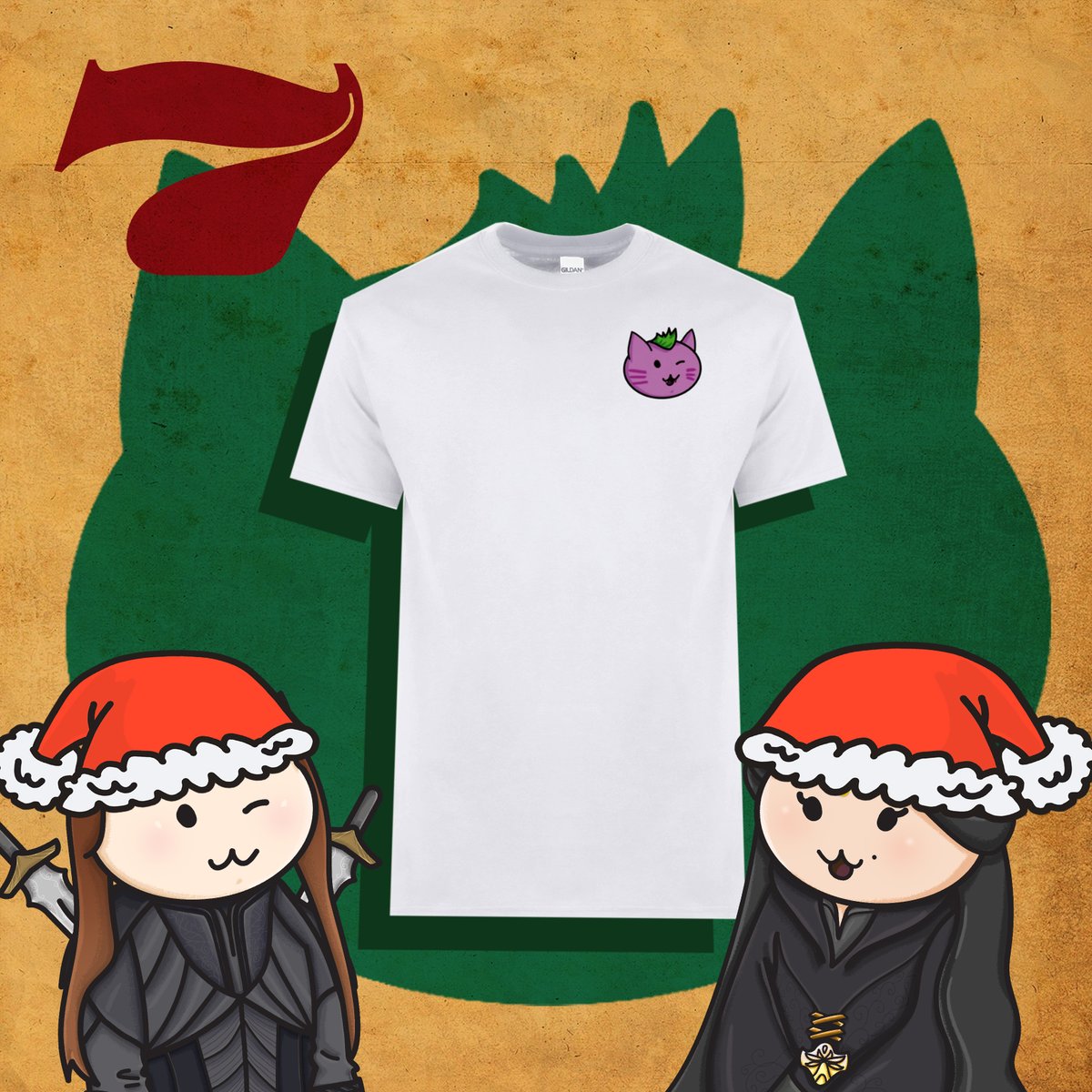 MiddleEarthCats's tweet photo. On the seventh day of Christmas our Elven Queen sent to you... An OG @MiddleEarthCats Tee! 🎁

Winner of our seventh day of Christmas gift is @FunkyDncOnion owner of MEC #6! CONGRATULATIONS!!!😻🎉🎅🎄

#MiddleEarthCats #MECMAS

Mint Now! 💎
https://t.co/DpmGUfA95c https://t.co/rLaXfphYCX