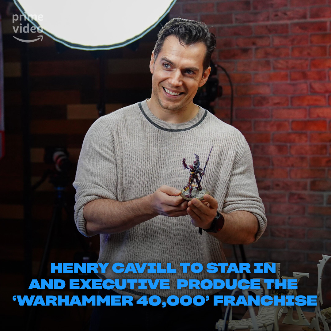 PrimeVideo's tweet image. Welcome, Henry Cavill. 🫡 #Warhammer #Warhammer40K