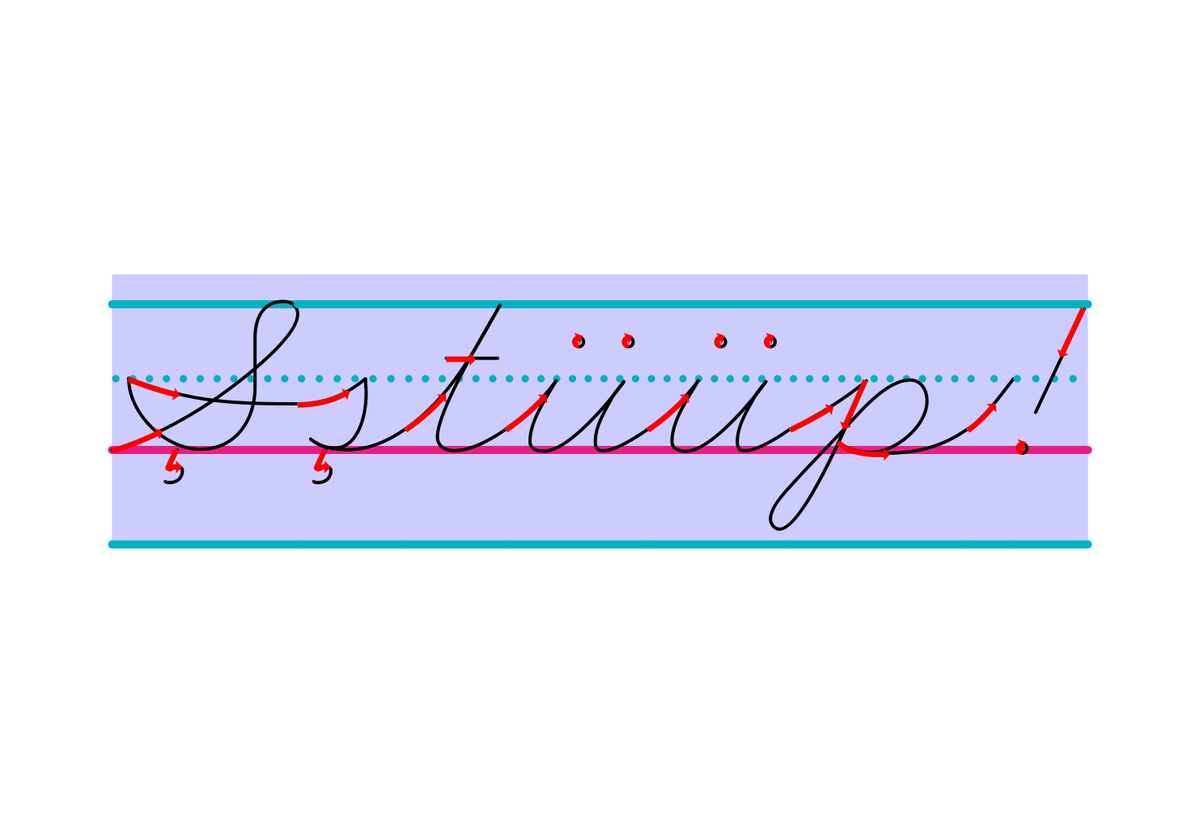 fr_brennan's tweet photo. pango-view -q --markup -o /tmp/stup.png -t "<span face='FRB American Cursive Guidelines Arrows Thin' font-features='ss01 off' size='500pt'>"$'\n'" <span bgcolor='#ccccff'>Şştüüp"$'!'"</span> "$'\n '"</span>" https://t.co/nIPkR24ldI