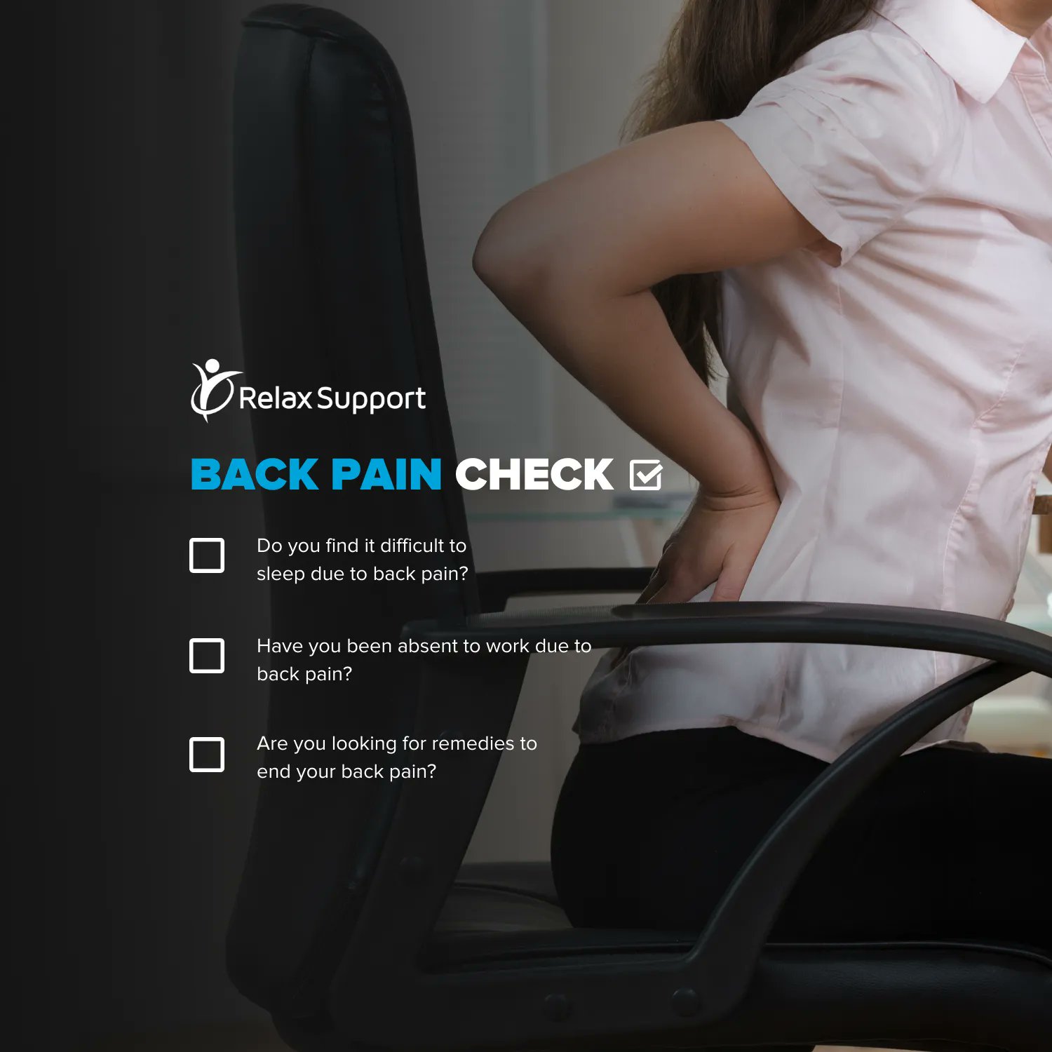RELAX SUPPORT RS5 Lumbar Support Pillow for Car Back Support