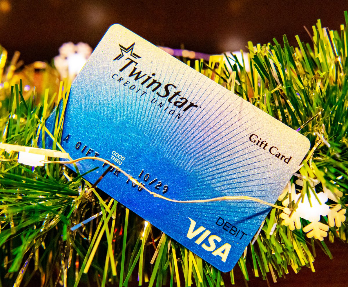 Looking for that last-minute gift for the holidays? TwinStar Visa® Gift Cards can be used anywhere Visa® debit cards are accepted. Learn more and how to purchase at twinstarcu.com/gift-prepaid-v….