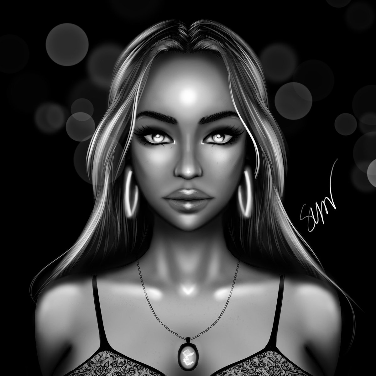 Started drawing again… #digitalart #art #blackandwhite #drawing